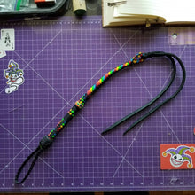 Load image into Gallery viewer, 12 Plait Quirt Whip, Mixed Medium Multi Tail Whip, Custom Made to Order
