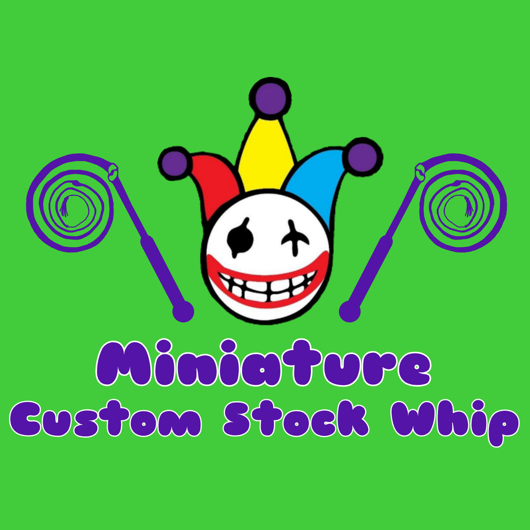 Custom Mini Stock Whip, Indoor Stock Whip, Made to Order
